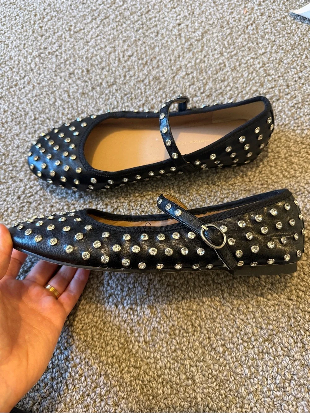 House of Harlow 1960 Flashy Studded Ballerina Flats Size 7.5
